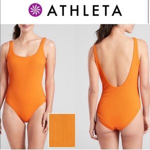 ATHLETA NWT WOMENS SCOOP ONE PIECE RIBBED SWIMSUIT